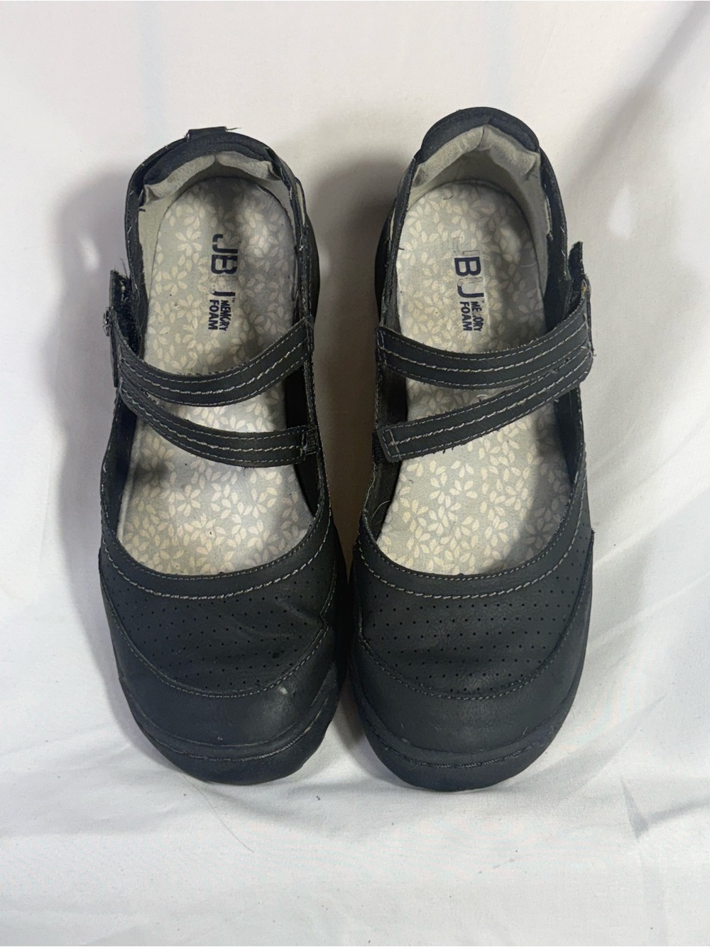 JBU Black Mary Jane Shoes size 8.5 with Hook-and-Loop Strap